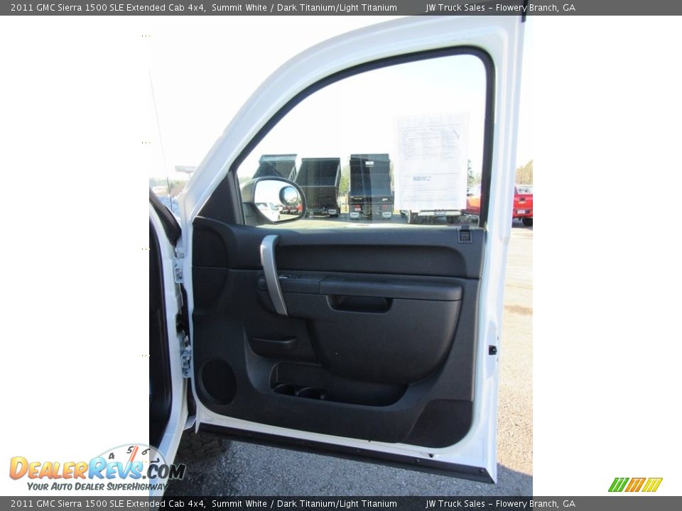 2011 GMC Sierra 1500 SLE Extended Cab 4x4 Summit White / Dark Titanium/Light Titanium Photo #9