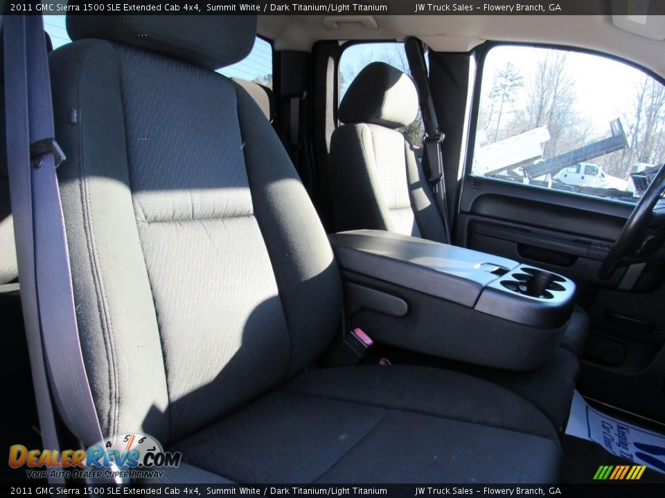 2011 GMC Sierra 1500 SLE Extended Cab 4x4 Summit White / Dark Titanium/Light Titanium Photo #11