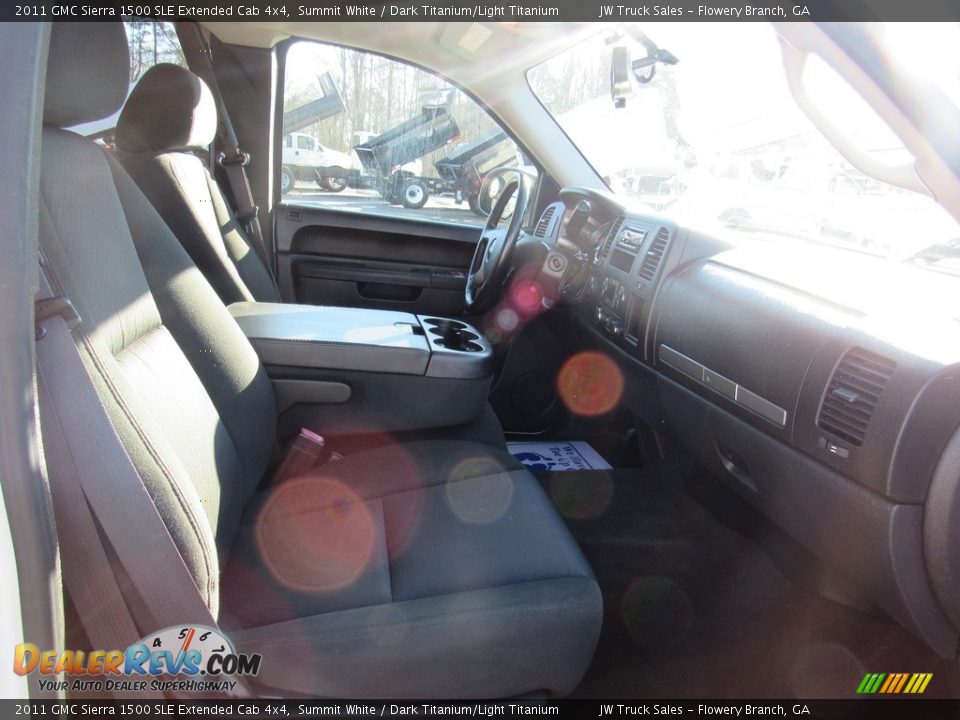 2011 GMC Sierra 1500 SLE Extended Cab 4x4 Summit White / Dark Titanium/Light Titanium Photo #12