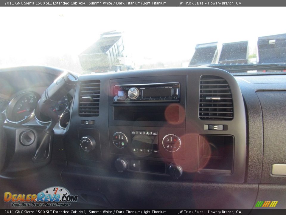 2011 GMC Sierra 1500 SLE Extended Cab 4x4 Summit White / Dark Titanium/Light Titanium Photo #14