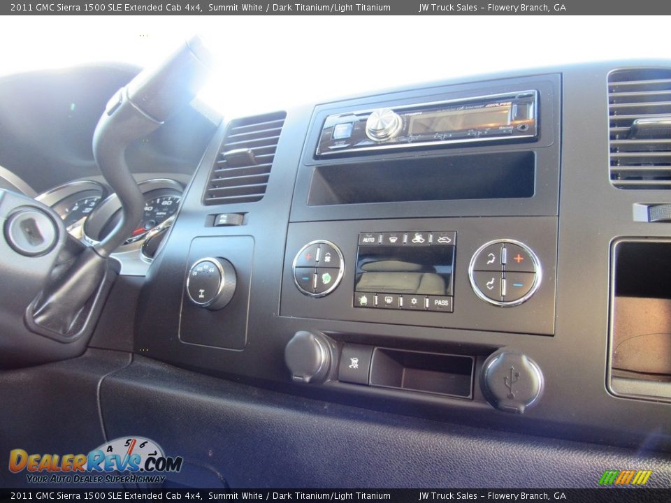 2011 GMC Sierra 1500 SLE Extended Cab 4x4 Summit White / Dark Titanium/Light Titanium Photo #15