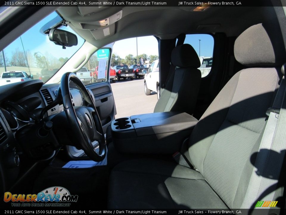 2011 GMC Sierra 1500 SLE Extended Cab 4x4 Summit White / Dark Titanium/Light Titanium Photo #17