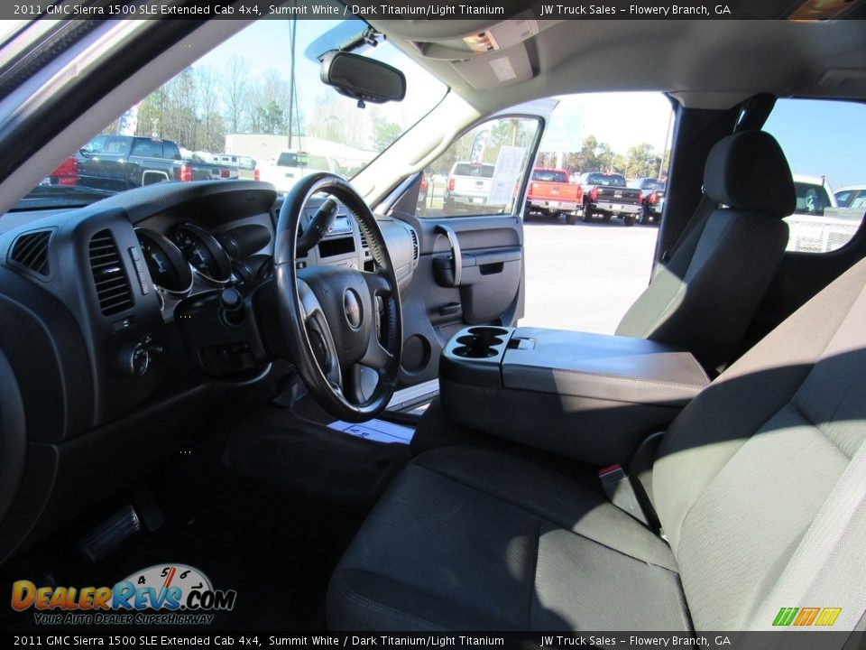 2011 GMC Sierra 1500 SLE Extended Cab 4x4 Summit White / Dark Titanium/Light Titanium Photo #18
