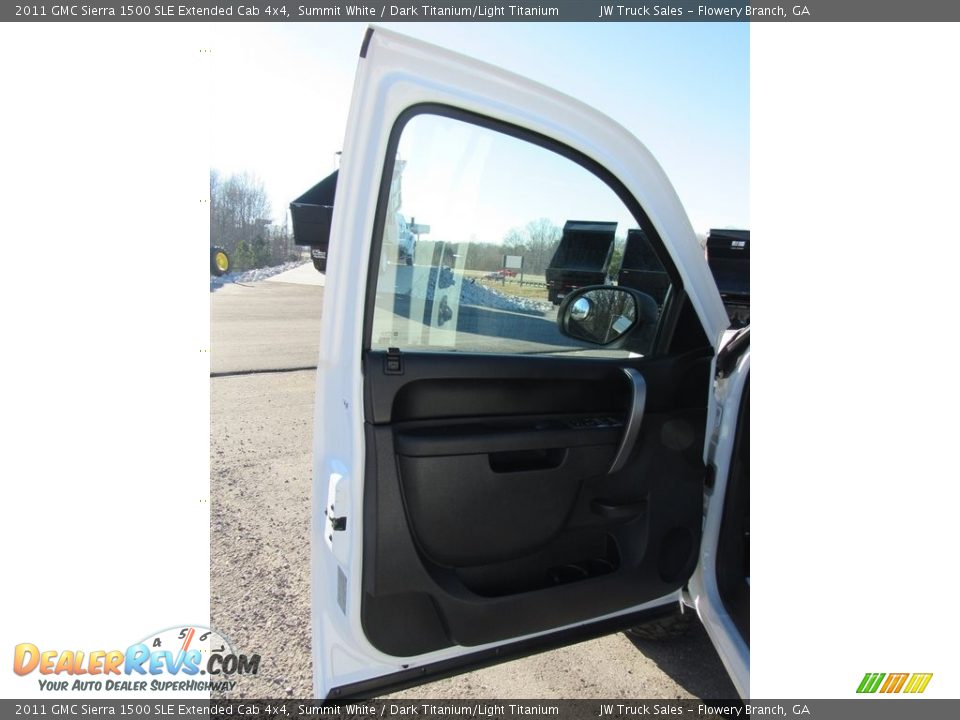 2011 GMC Sierra 1500 SLE Extended Cab 4x4 Summit White / Dark Titanium/Light Titanium Photo #23