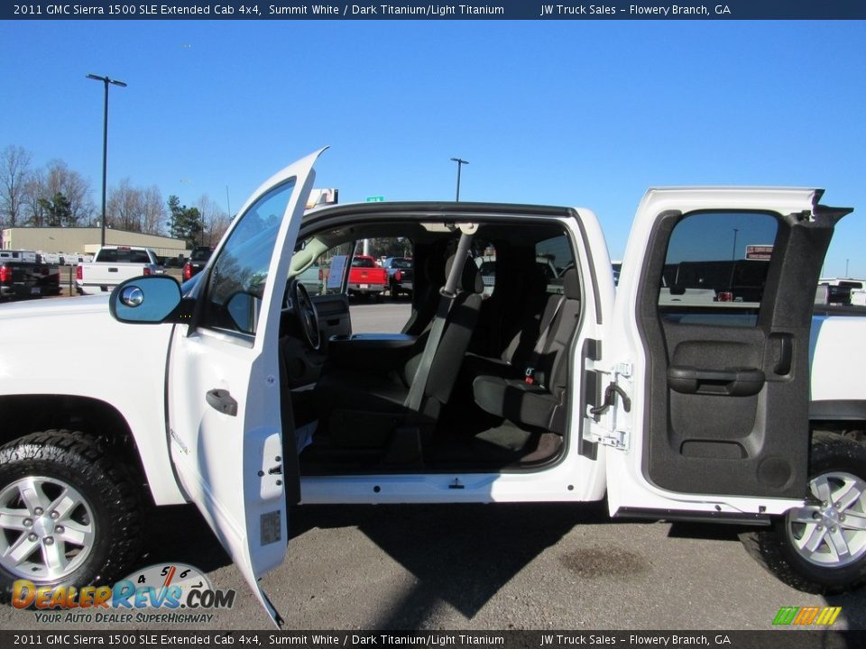 2011 GMC Sierra 1500 SLE Extended Cab 4x4 Summit White / Dark Titanium/Light Titanium Photo #25