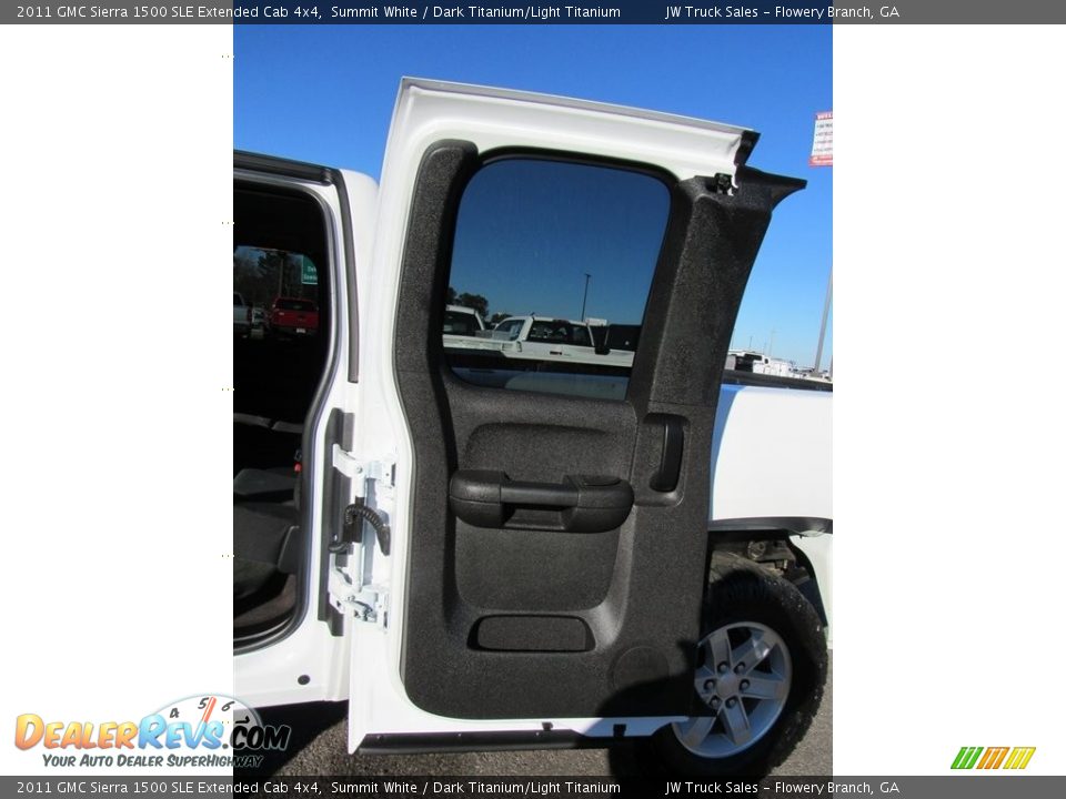2011 GMC Sierra 1500 SLE Extended Cab 4x4 Summit White / Dark Titanium/Light Titanium Photo #26