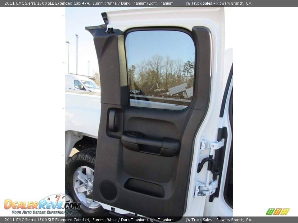 2011 GMC Sierra 1500 SLE Extended Cab 4x4 Summit White / Dark Titanium/Light Titanium Photo #31