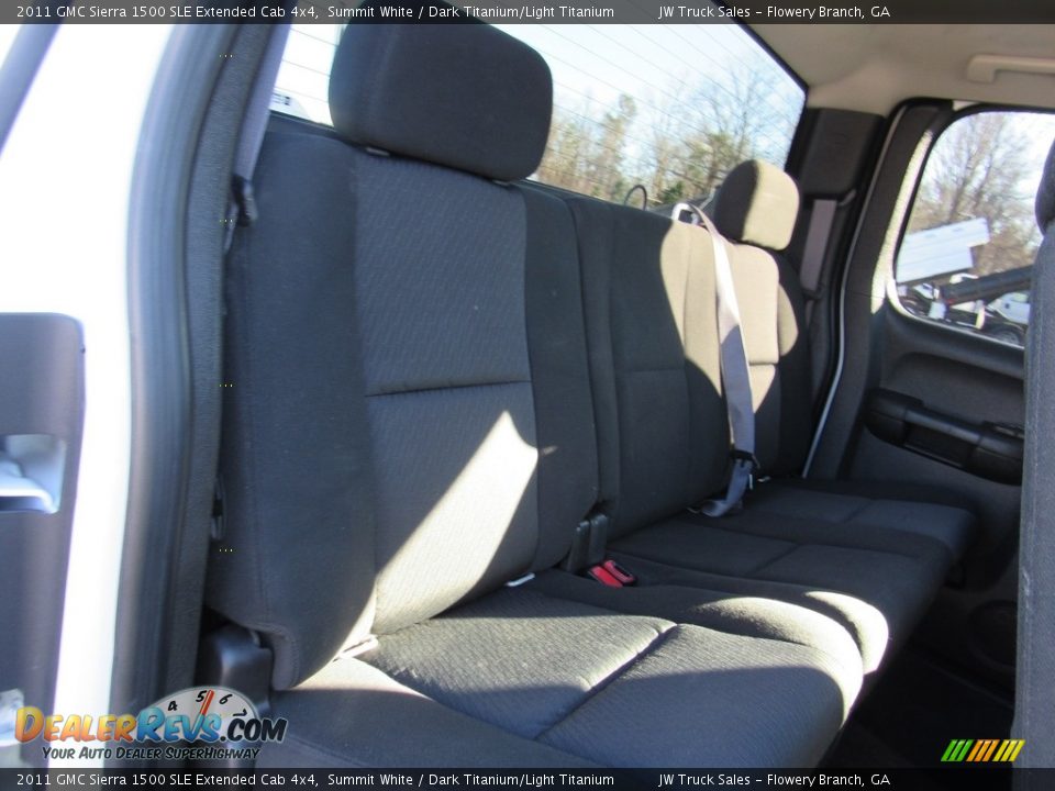 2011 GMC Sierra 1500 SLE Extended Cab 4x4 Summit White / Dark Titanium/Light Titanium Photo #33