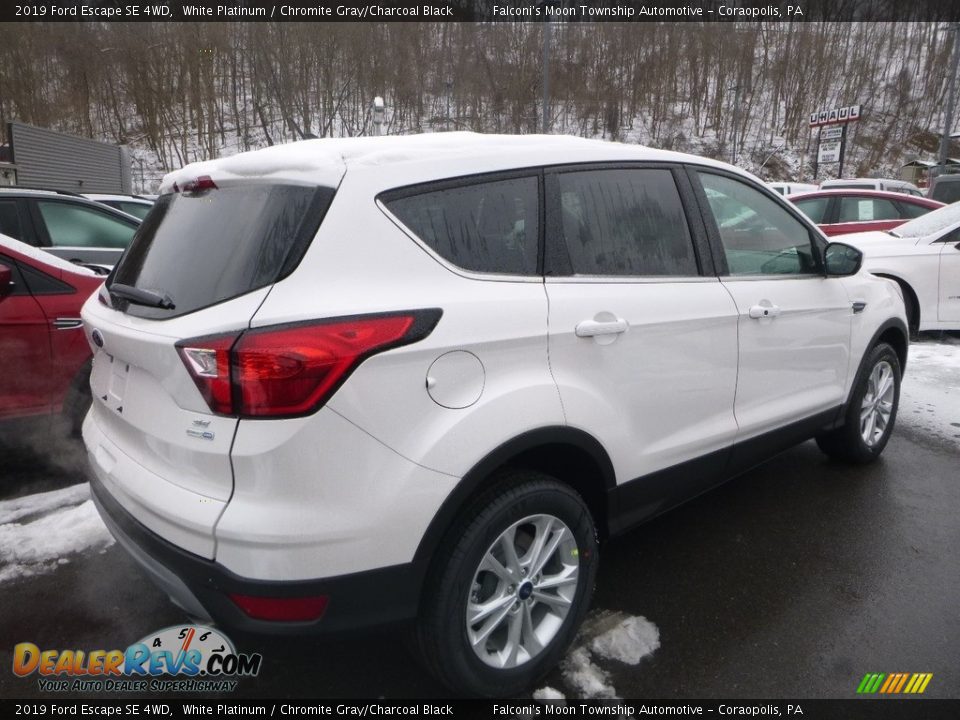 2019 Ford Escape SE 4WD White Platinum / Chromite Gray/Charcoal Black Photo #2