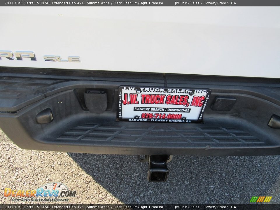 2011 GMC Sierra 1500 SLE Extended Cab 4x4 Summit White / Dark Titanium/Light Titanium Photo #36