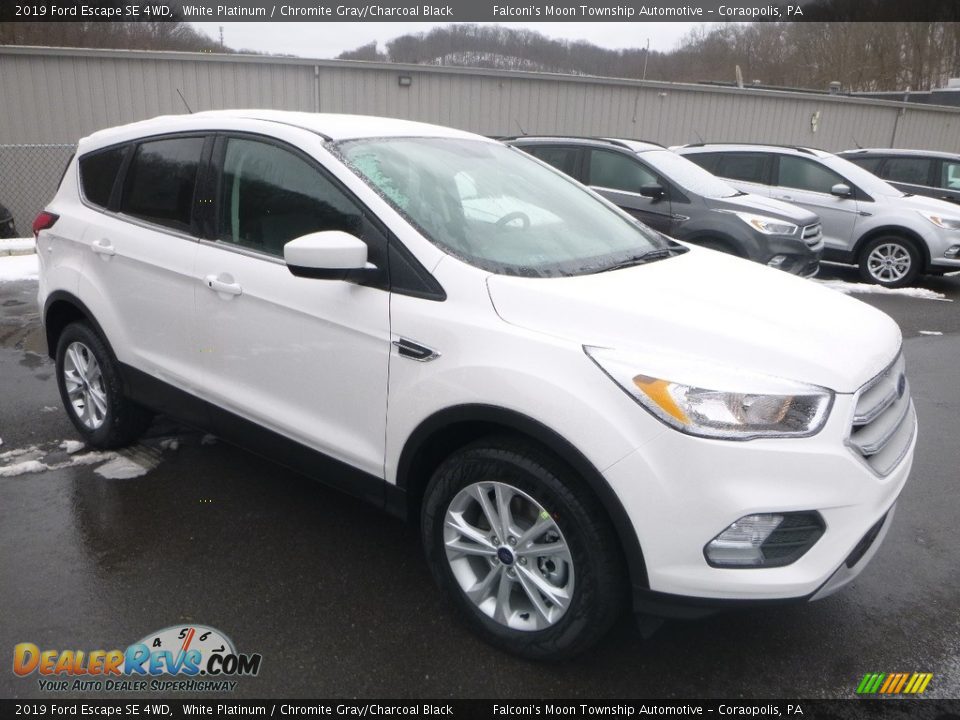 2019 Ford Escape SE 4WD White Platinum / Chromite Gray/Charcoal Black Photo #3