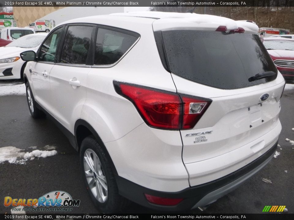 2019 Ford Escape SE 4WD White Platinum / Chromite Gray/Charcoal Black Photo #6