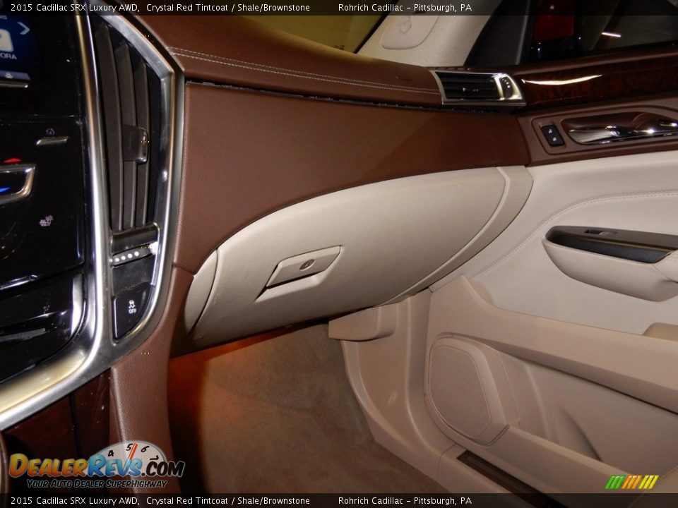 2015 Cadillac SRX Luxury AWD Crystal Red Tintcoat / Shale/Brownstone Photo #21