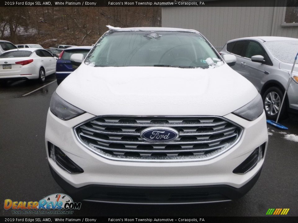 2019 Ford Edge SEL AWD White Platinum / Ebony Photo #4