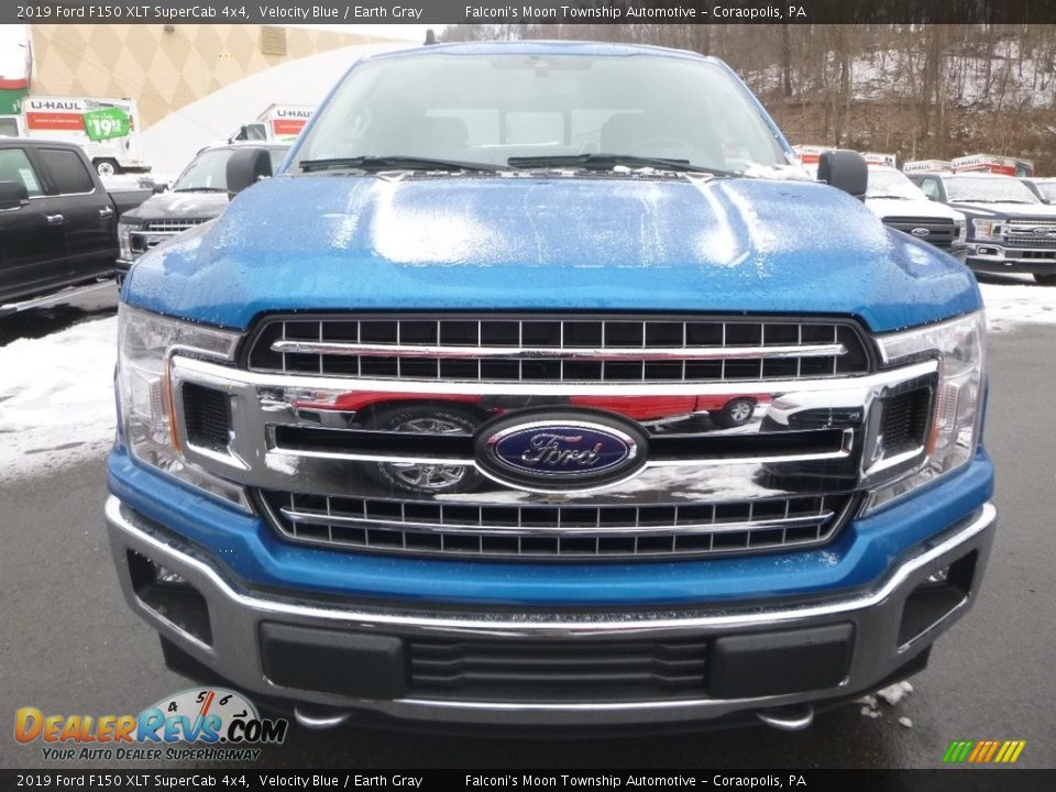 2019 Ford F150 XLT SuperCab 4x4 Velocity Blue / Earth Gray Photo #4