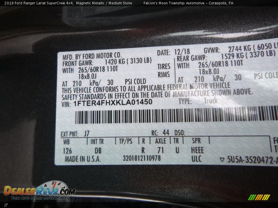 Ford Color Code J7 Magnetic Metallic