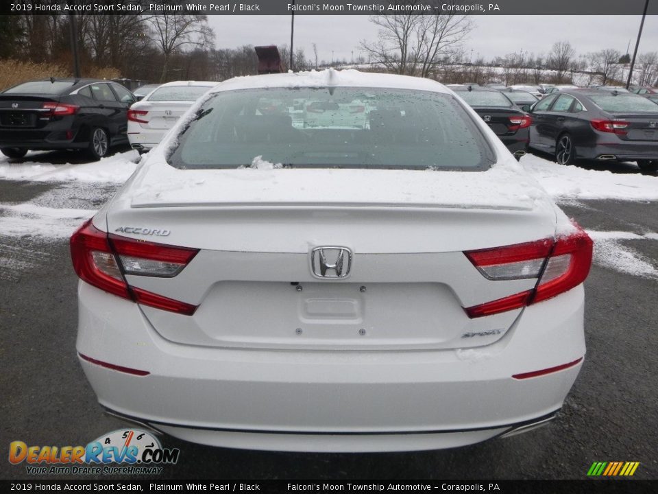 2019 Honda Accord Sport Sedan Platinum White Pearl / Black Photo #4