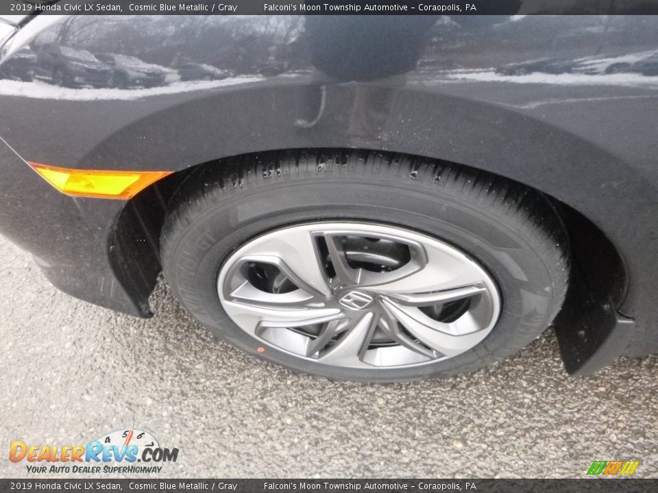 2019 Honda Civic LX Sedan Cosmic Blue Metallic / Gray Photo #2