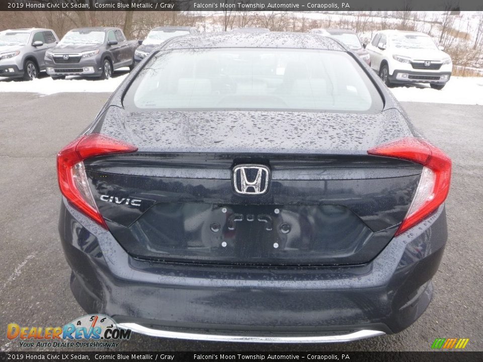 2019 Honda Civic LX Sedan Cosmic Blue Metallic / Gray Photo #5
