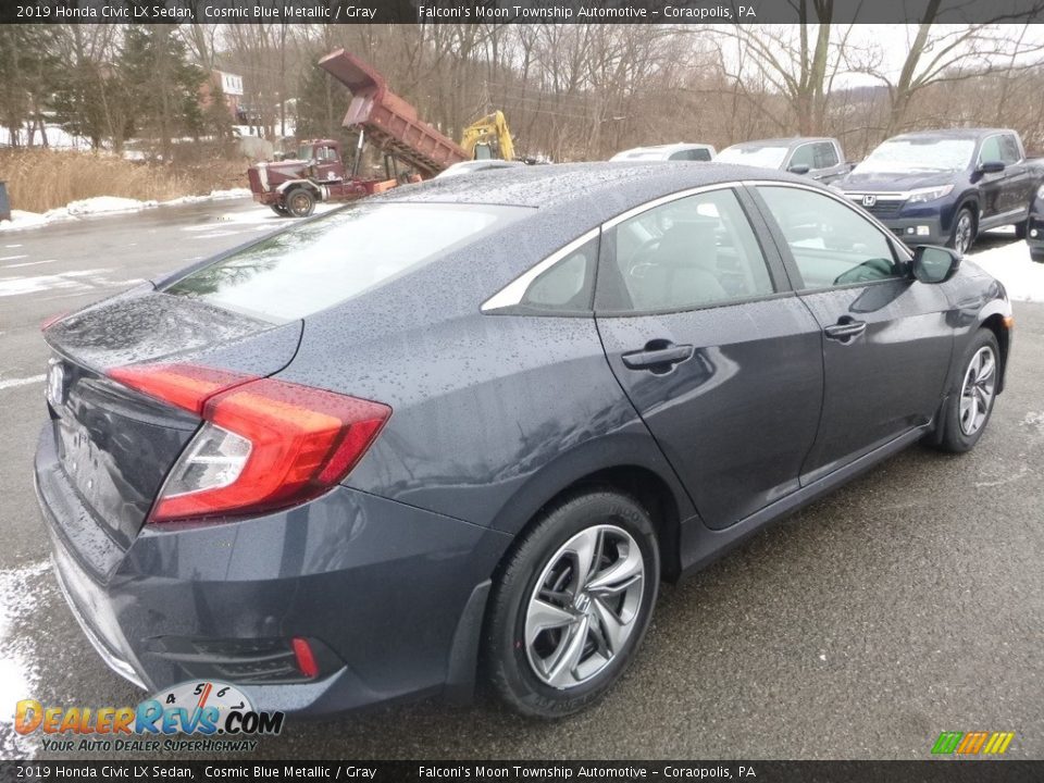 2019 Honda Civic LX Sedan Cosmic Blue Metallic / Gray Photo #6