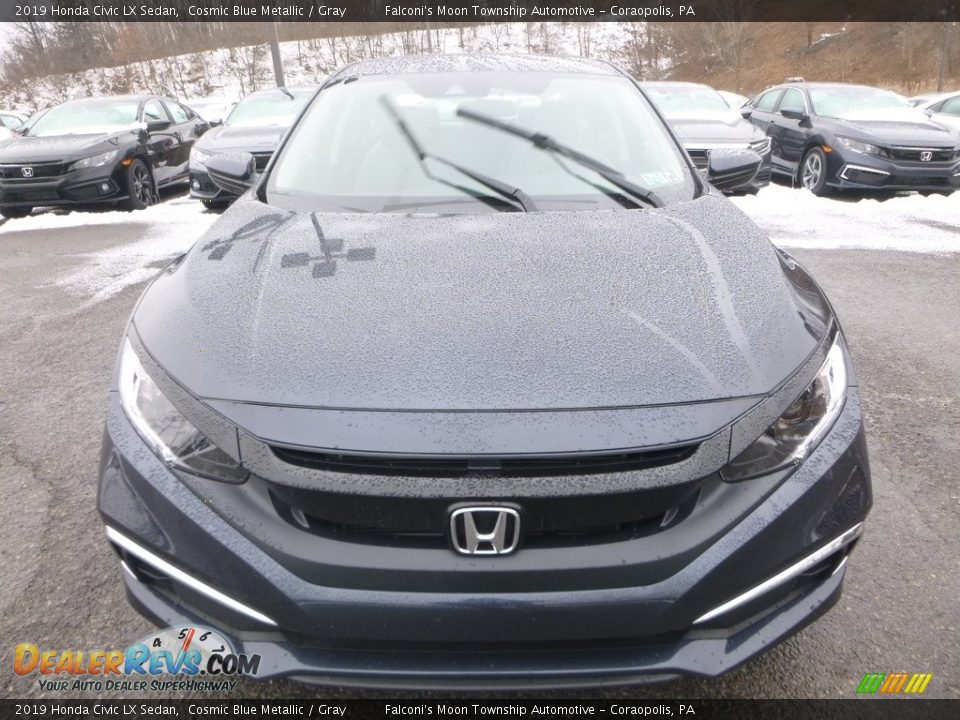 2019 Honda Civic LX Sedan Cosmic Blue Metallic / Gray Photo #8