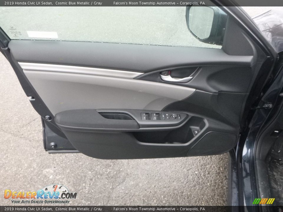 2019 Honda Civic LX Sedan Cosmic Blue Metallic / Gray Photo #12