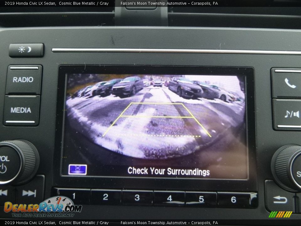 2019 Honda Civic LX Sedan Cosmic Blue Metallic / Gray Photo #15