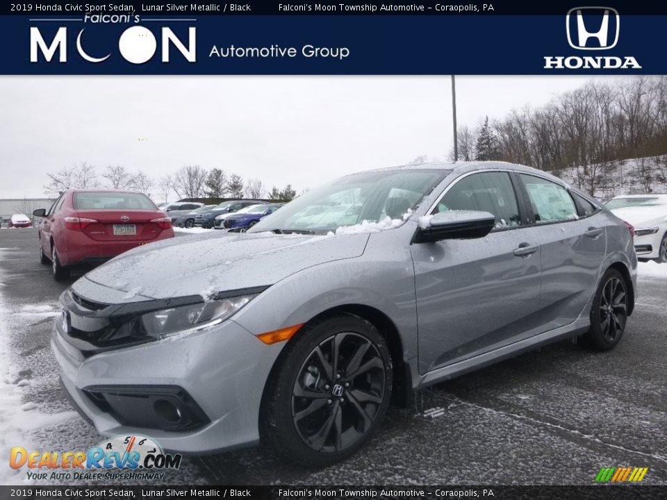 2019 Honda Civic Sport Sedan Lunar Silver Metallic / Black Photo #1