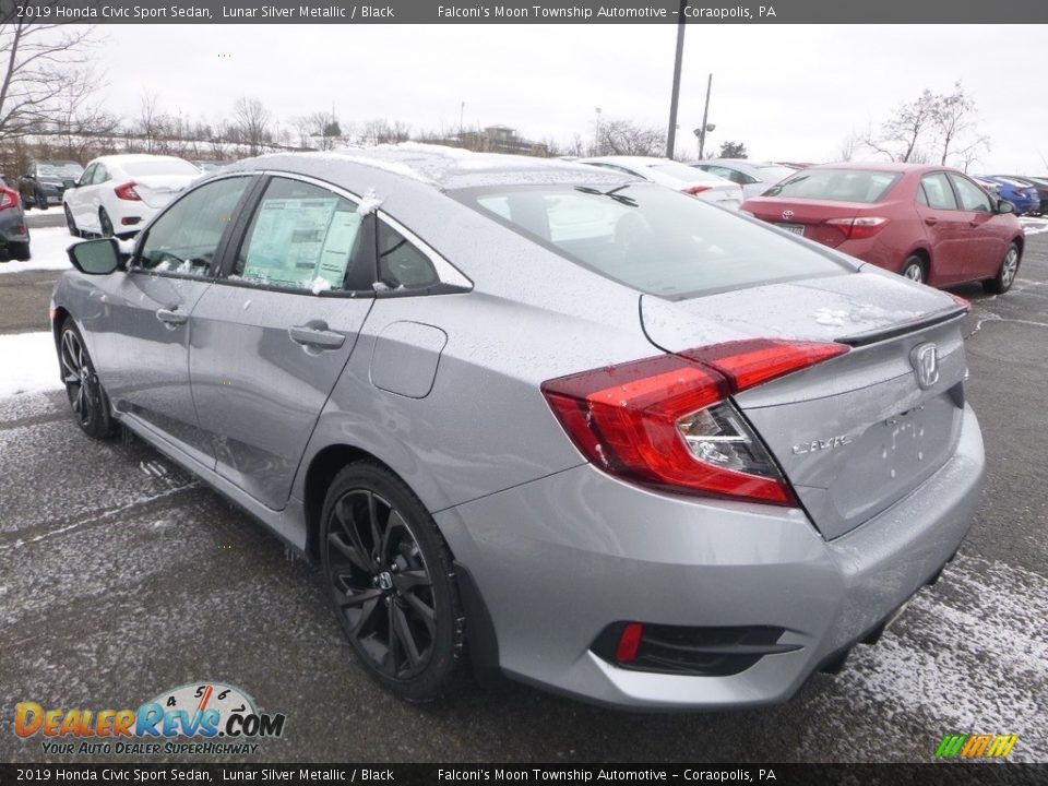 2019 Honda Civic Sport Sedan Lunar Silver Metallic / Black Photo #3