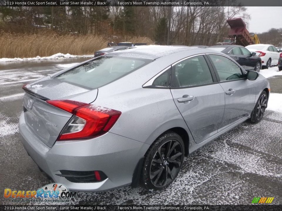 2019 Honda Civic Sport Sedan Lunar Silver Metallic / Black Photo #5