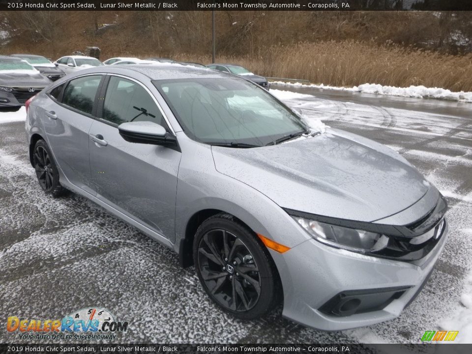 2019 Honda Civic Sport Sedan Lunar Silver Metallic / Black Photo #6