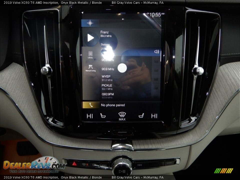 2019 Volvo XC60 T6 AWD Inscription Onyx Black Metallic / Blonde Photo #15