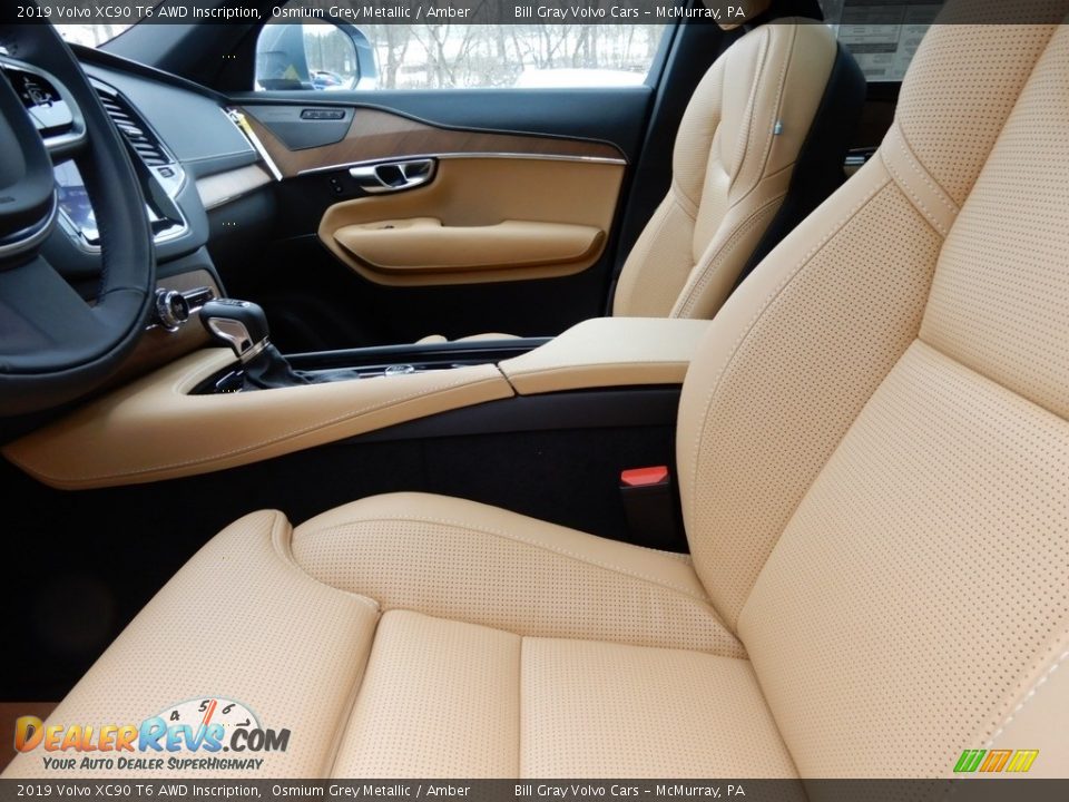 2019 Volvo XC90 T6 AWD Inscription Osmium Grey Metallic / Amber Photo #7