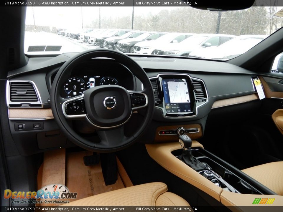 2019 Volvo XC90 T6 AWD Inscription Osmium Grey Metallic / Amber Photo #9