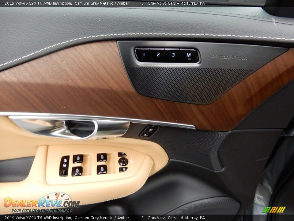2019 Volvo XC90 T6 AWD Inscription Osmium Grey Metallic / Amber Photo #10
