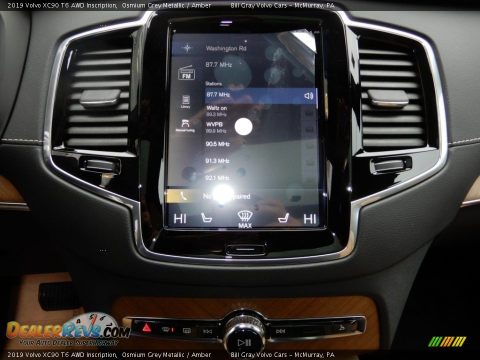 2019 Volvo XC90 T6 AWD Inscription Osmium Grey Metallic / Amber Photo #15