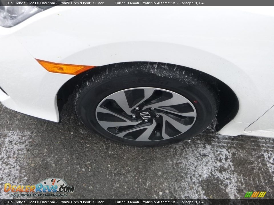 2019 Honda Civic LX Hatchback White Orchid Pearl / Black Photo #2