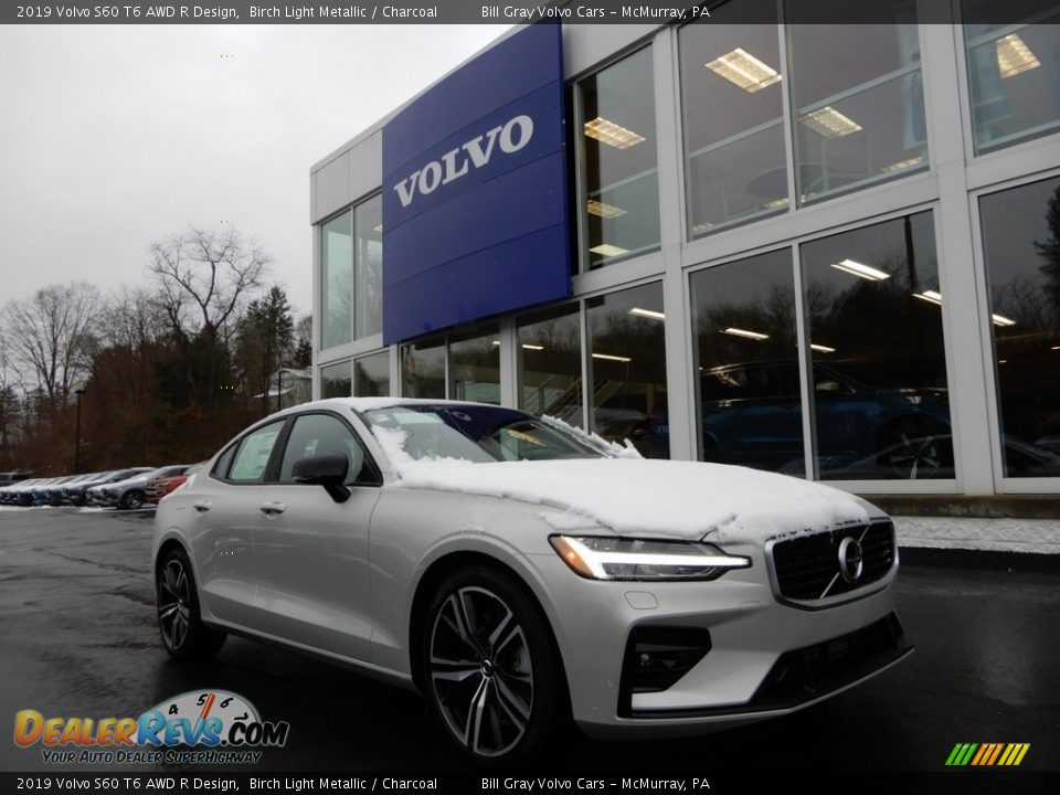 2019 Volvo S60 T6 AWD R Design Birch Light Metallic / Charcoal Photo #1