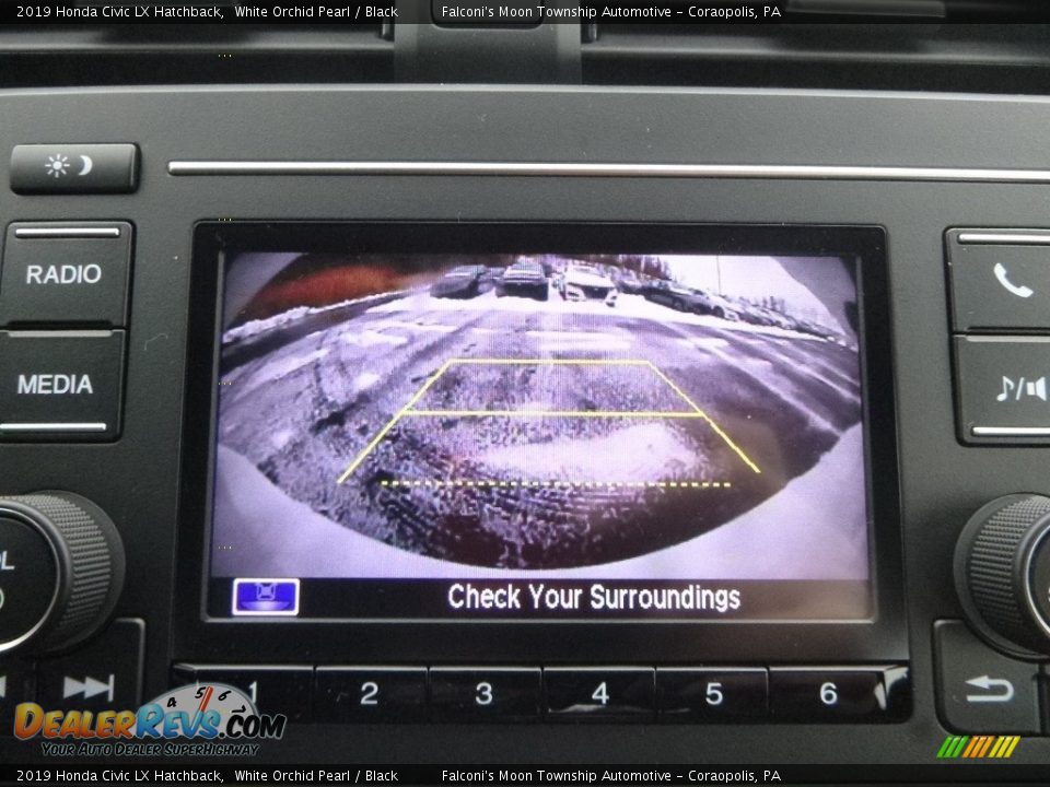 2019 Honda Civic LX Hatchback White Orchid Pearl / Black Photo #15