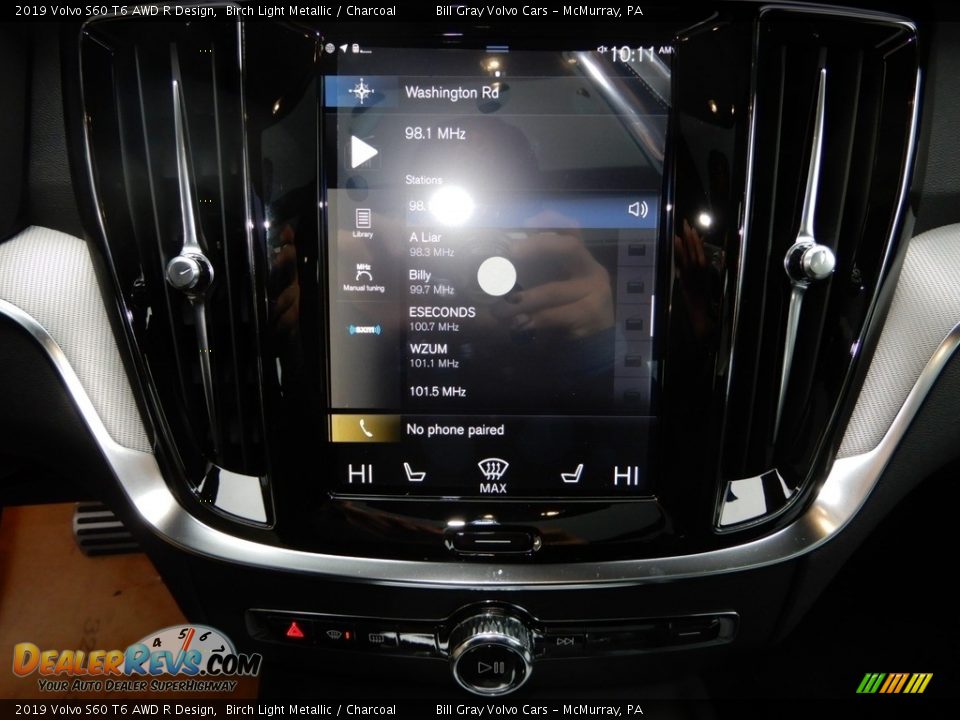 2019 Volvo S60 T6 AWD R Design Birch Light Metallic / Charcoal Photo #14