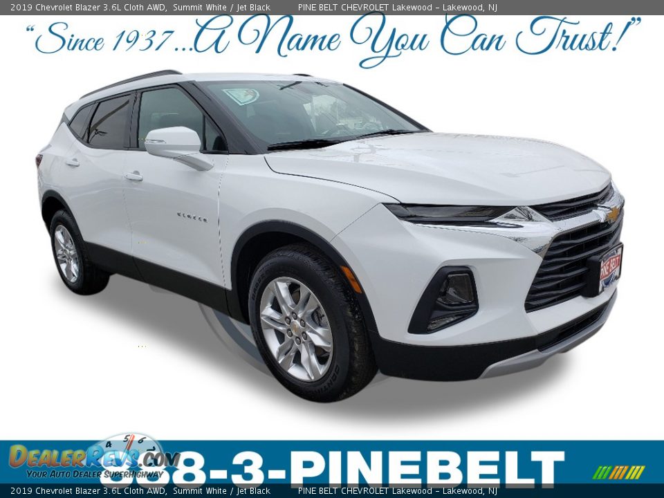 2019 Chevrolet Blazer 3.6L Cloth AWD Summit White / Jet Black Photo #1