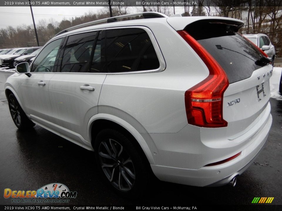2019 Volvo XC90 T5 AWD Momentum Crystal White Metallic / Blonde Photo #4