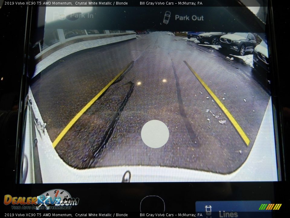 2019 Volvo XC90 T5 AWD Momentum Crystal White Metallic / Blonde Photo #14