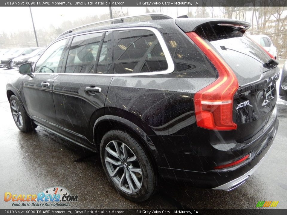 2019 Volvo XC90 T6 AWD Momentum Onyx Black Metallic / Maroon Photo #4