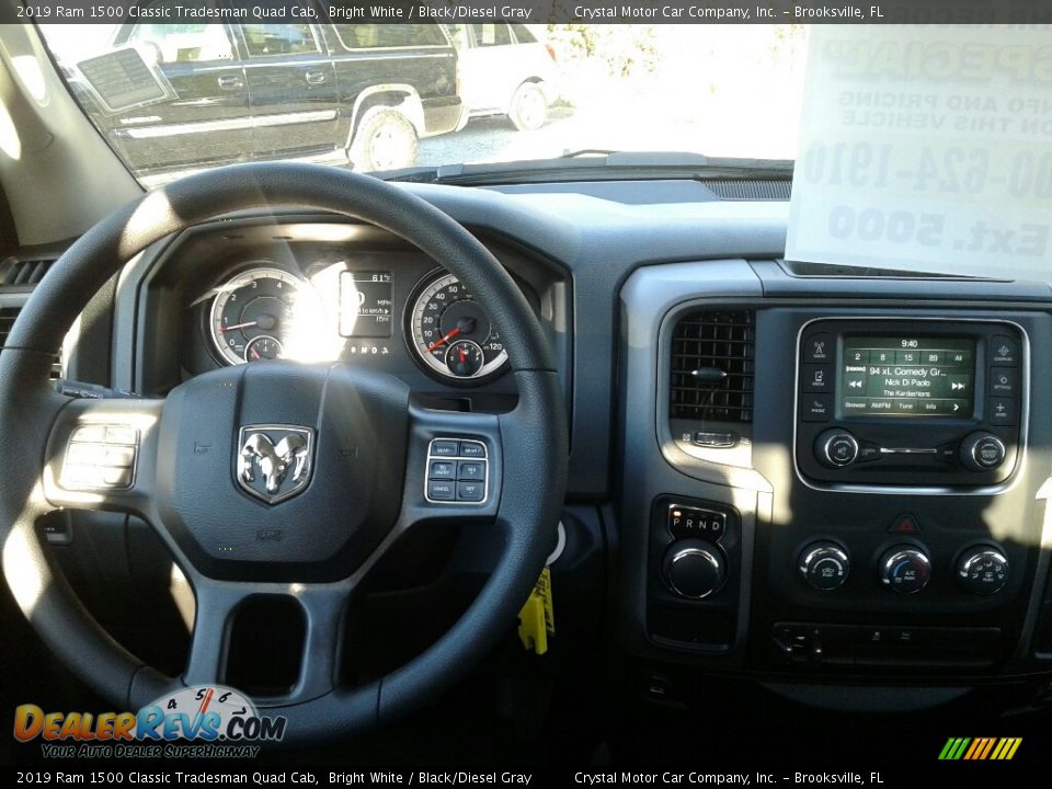 2019 Ram 1500 Classic Tradesman Quad Cab Bright White / Black/Diesel Gray Photo #13
