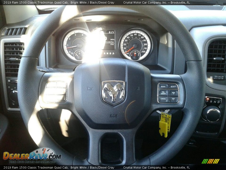 2019 Ram 1500 Classic Tradesman Quad Cab Bright White / Black/Diesel Gray Photo #14