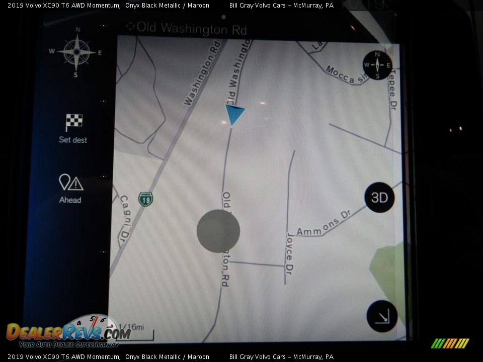 2019 Volvo XC90 T6 AWD Momentum Onyx Black Metallic / Maroon Photo #13