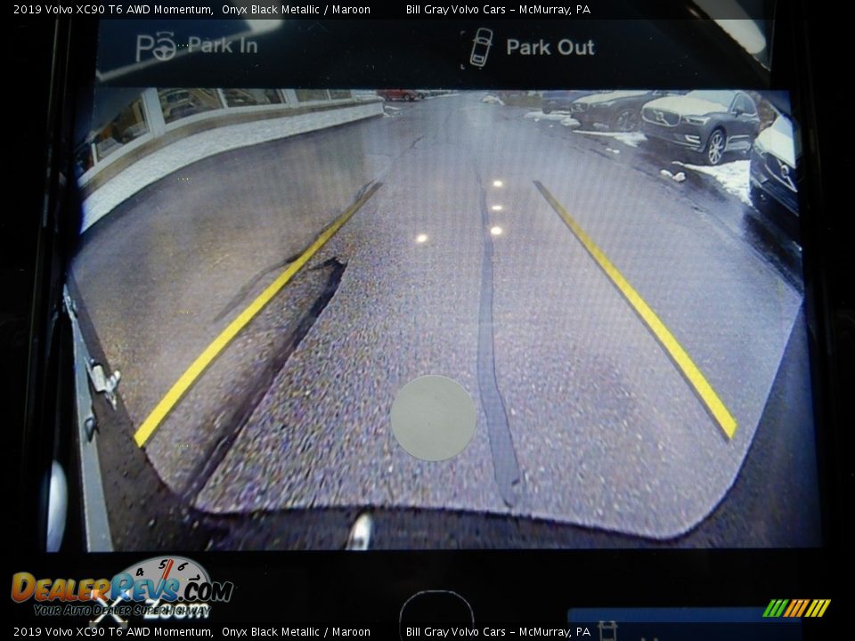 2019 Volvo XC90 T6 AWD Momentum Onyx Black Metallic / Maroon Photo #14