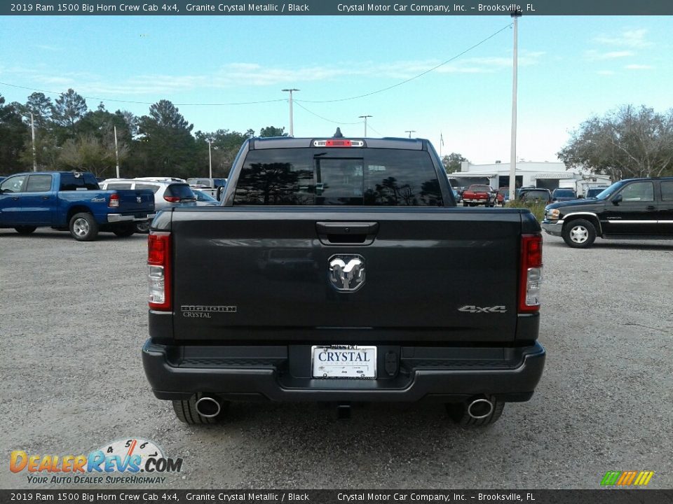 2019 Ram 1500 Big Horn Crew Cab 4x4 Granite Crystal Metallic / Black Photo #4