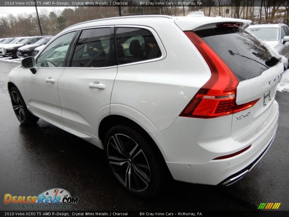 2019 Volvo XC60 T5 AWD R-Design Crystal White Metallic / Charcoal Photo #4